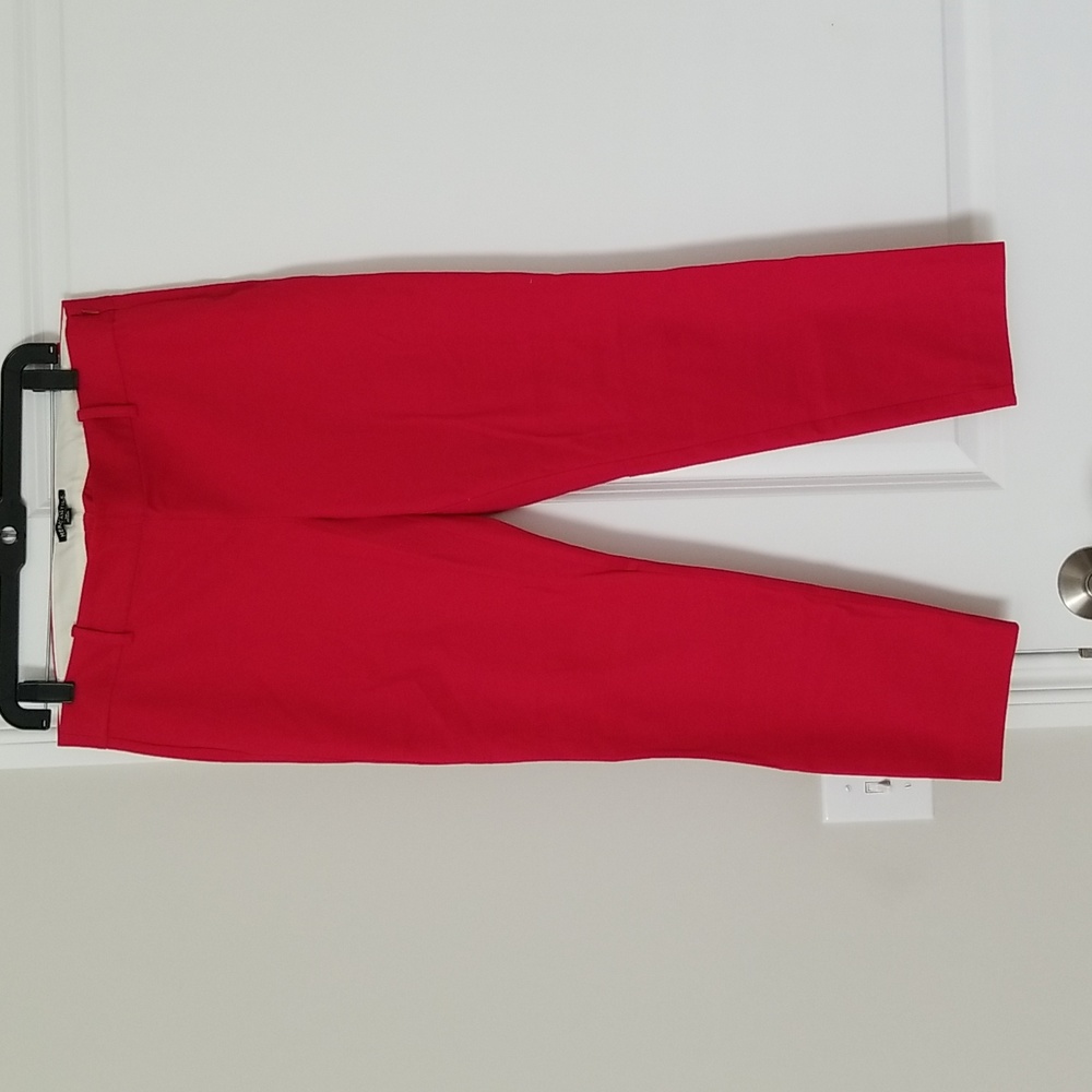 J.Crew Mercantile red ankle pants with side zipper size 10